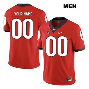 Men's Georgia Bulldogs NCAA #00 Customize Nike Stitched Red Legend Authentic College Football Jersey LNN6554WW